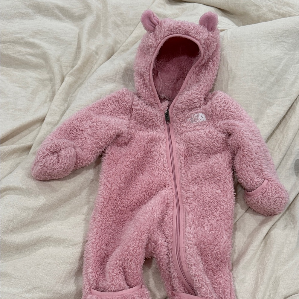 The North Face Cozy Pink Baby Footie